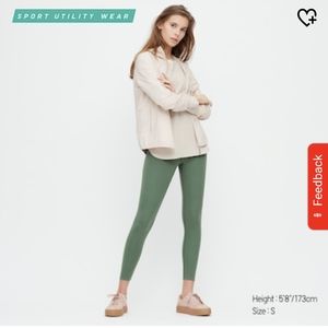Uniqlo Women's Airism Soft Green Leggings